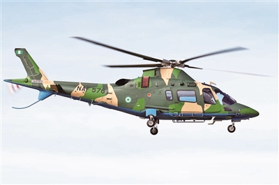尼日利亚空军装备的AW109多用途直升机。