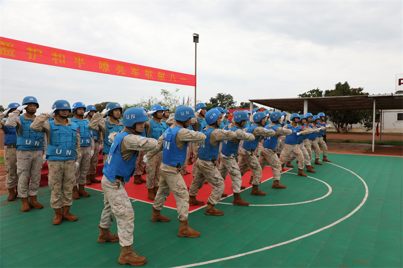 歌咏比赛现场。维和工兵分队供图